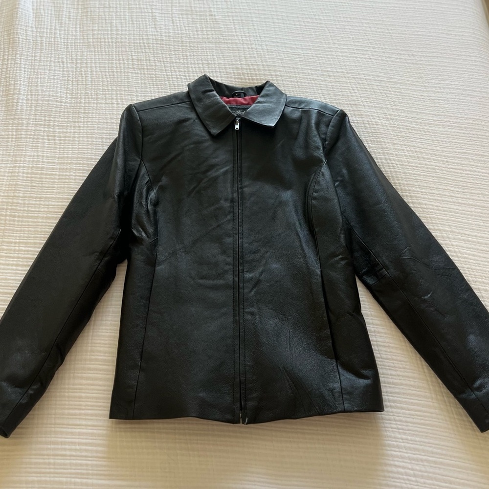 Excelled Collection Black Leather Jacket